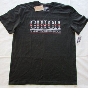 Cinch Men's Short Sleeve Serape Logo Graphic T-Shirt Black